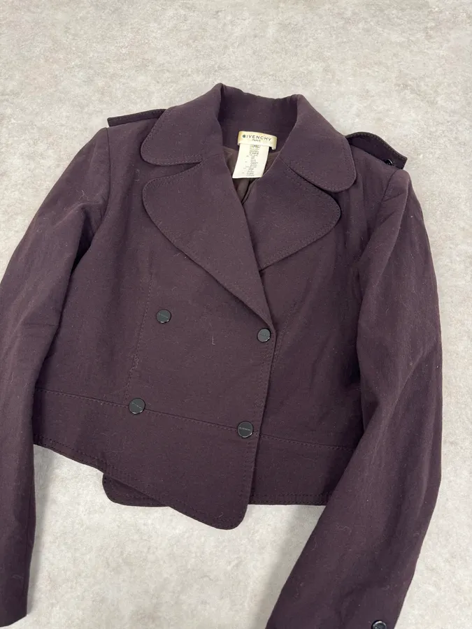 2000s Givenchy Mauve Purple Asymmetrical Jacket - Image 4