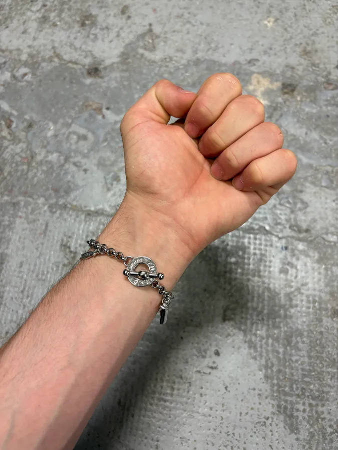 2000s Givenchy Silver Perfume Bracelet - Image 3
