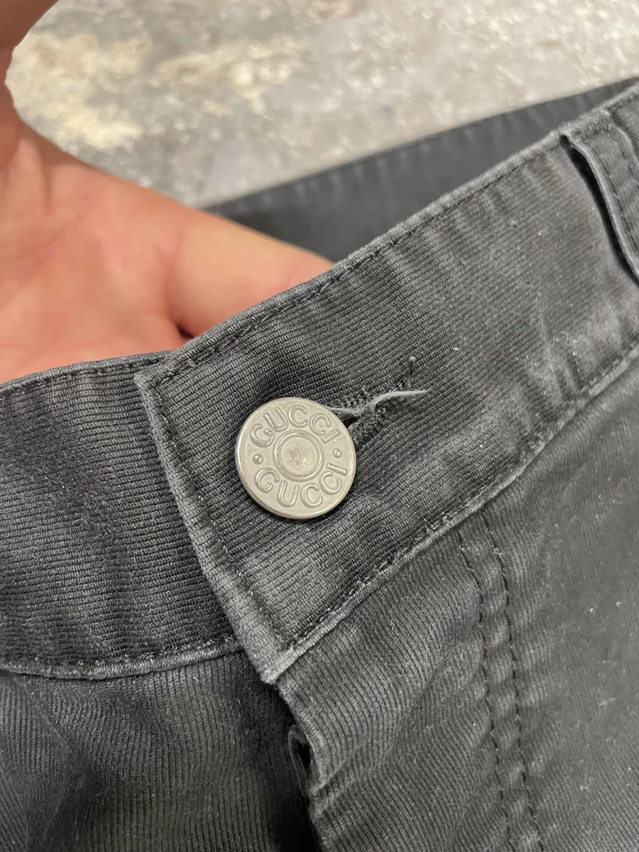 2000s Gucci Archive Italian Dark Pants - Image 6