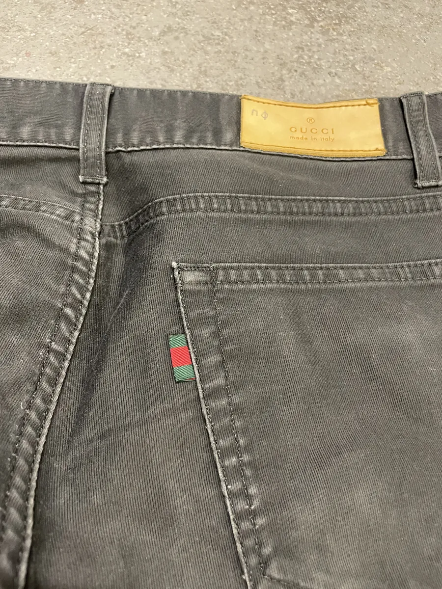 2000s Gucci Archive Italian Dark Pants - Image 9