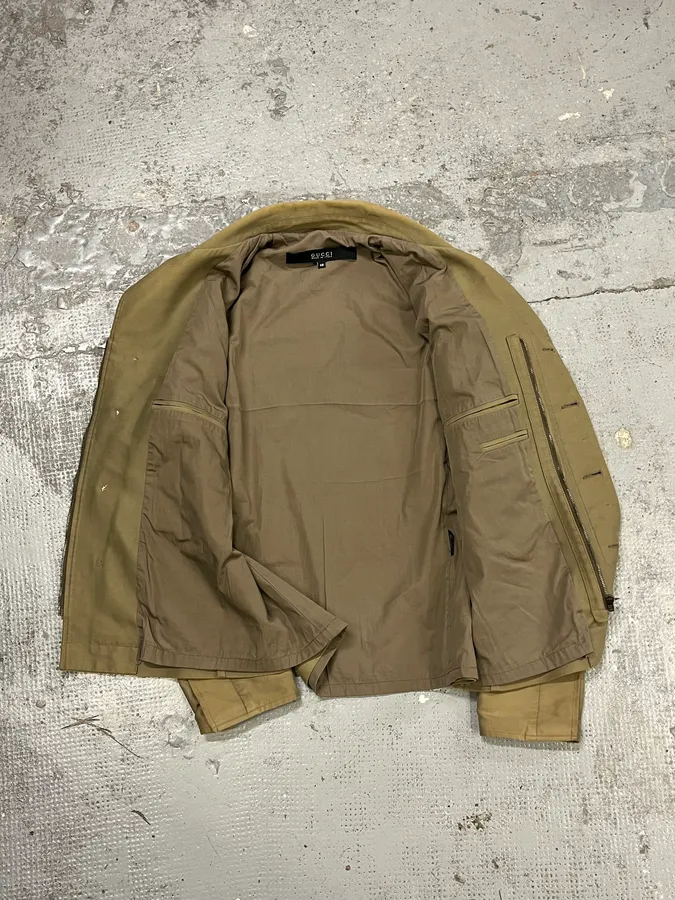 2000s Gucci Beige Classy Buttoned Jacket by Tom Ford - Image 9