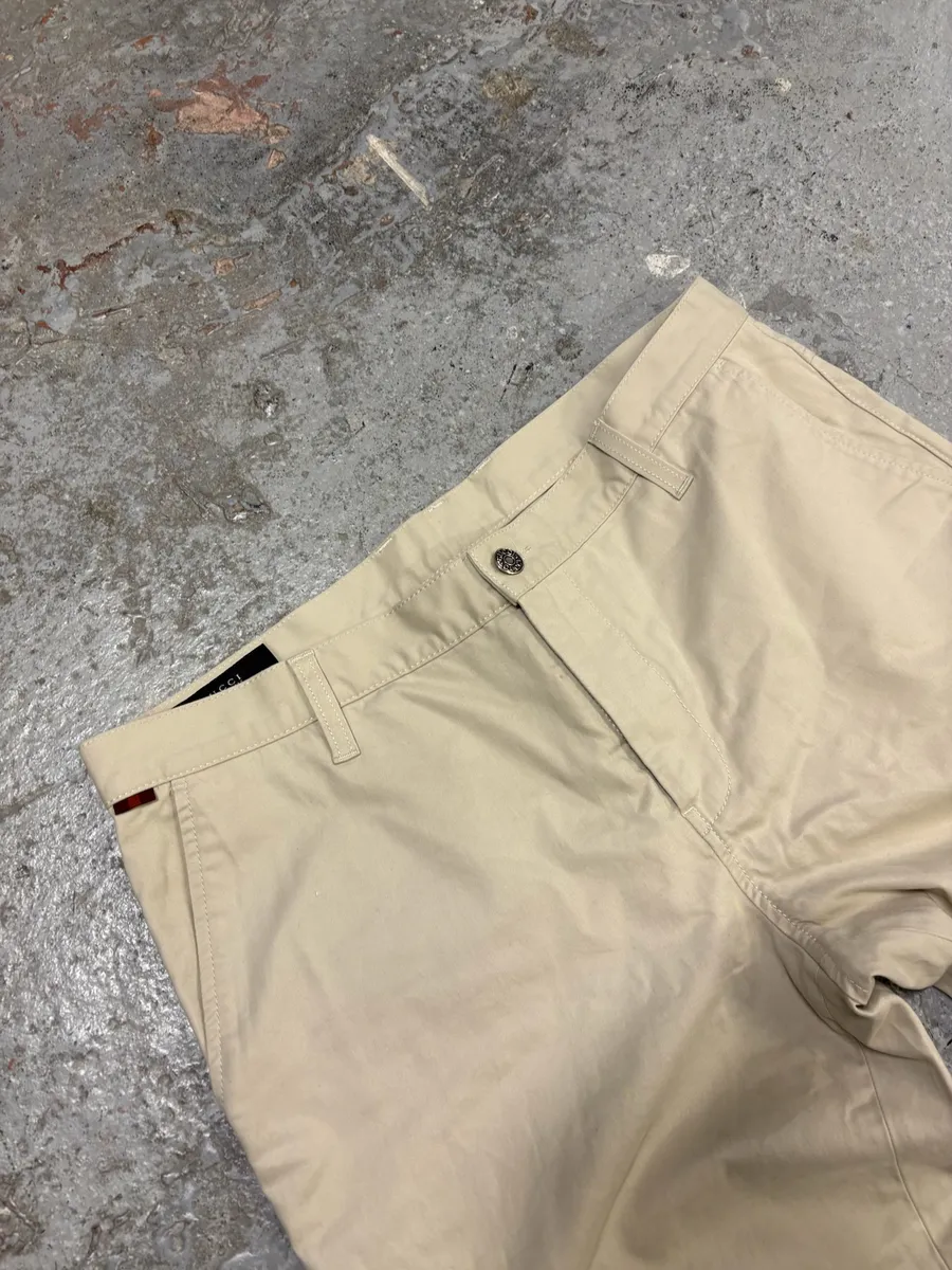 2000s Gucci Beige Pure Regular Chino Pants - Image 11