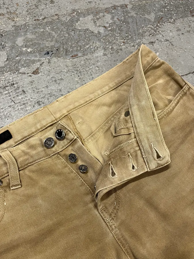 2000s Gucci Beige Relaxed Slim Pants - Image 10