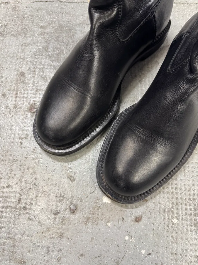 2000s Gucci Black Ankle Biker Leather Boots - Image 6