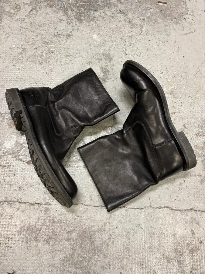 2000s Gucci Black Ankle Leather Boots - Image 6