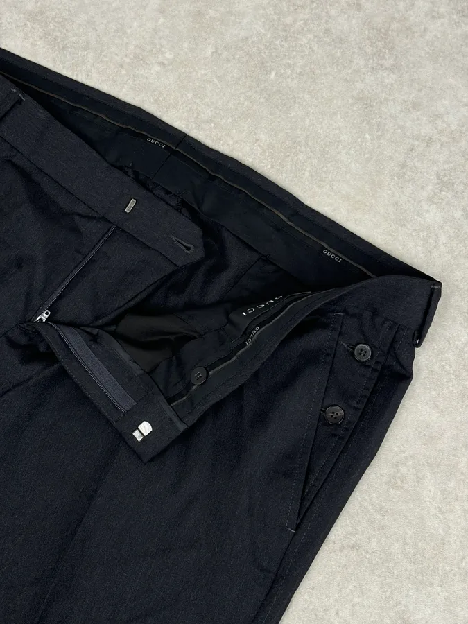 2000s Gucci Black Classy Tailored Pants - Image 10