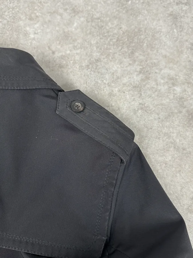 2000s Gucci Black Dark Officer Buttoned Trench Coat by Tom Ford - Image 11
