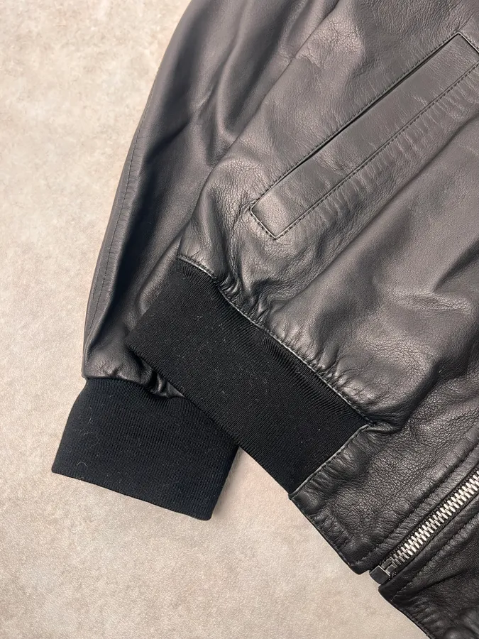 2000s Gucci Black Leather Biker Jacket by Tom Ford - Image 7