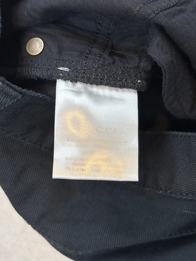 2000s Gucci Black Minimalist Denim Jeans by Frida Giannini - Image 11
