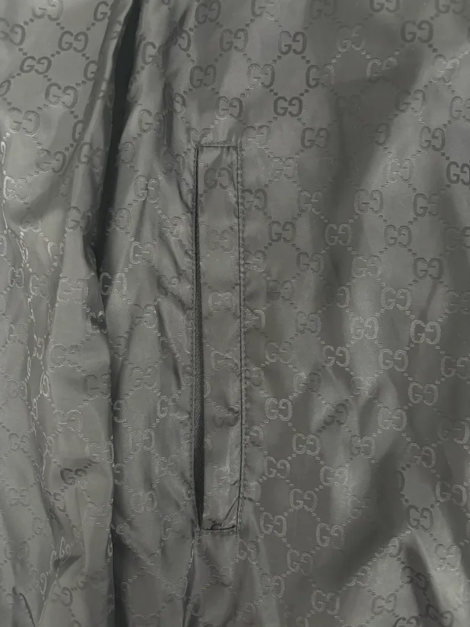 2000s Gucci Black Monogrammed Light Windbreaker Jacket - Image 11