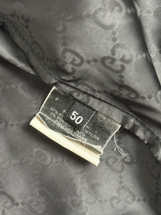 2000s Gucci Black Monogrammed Light Windbreaker Jacket - Image 14