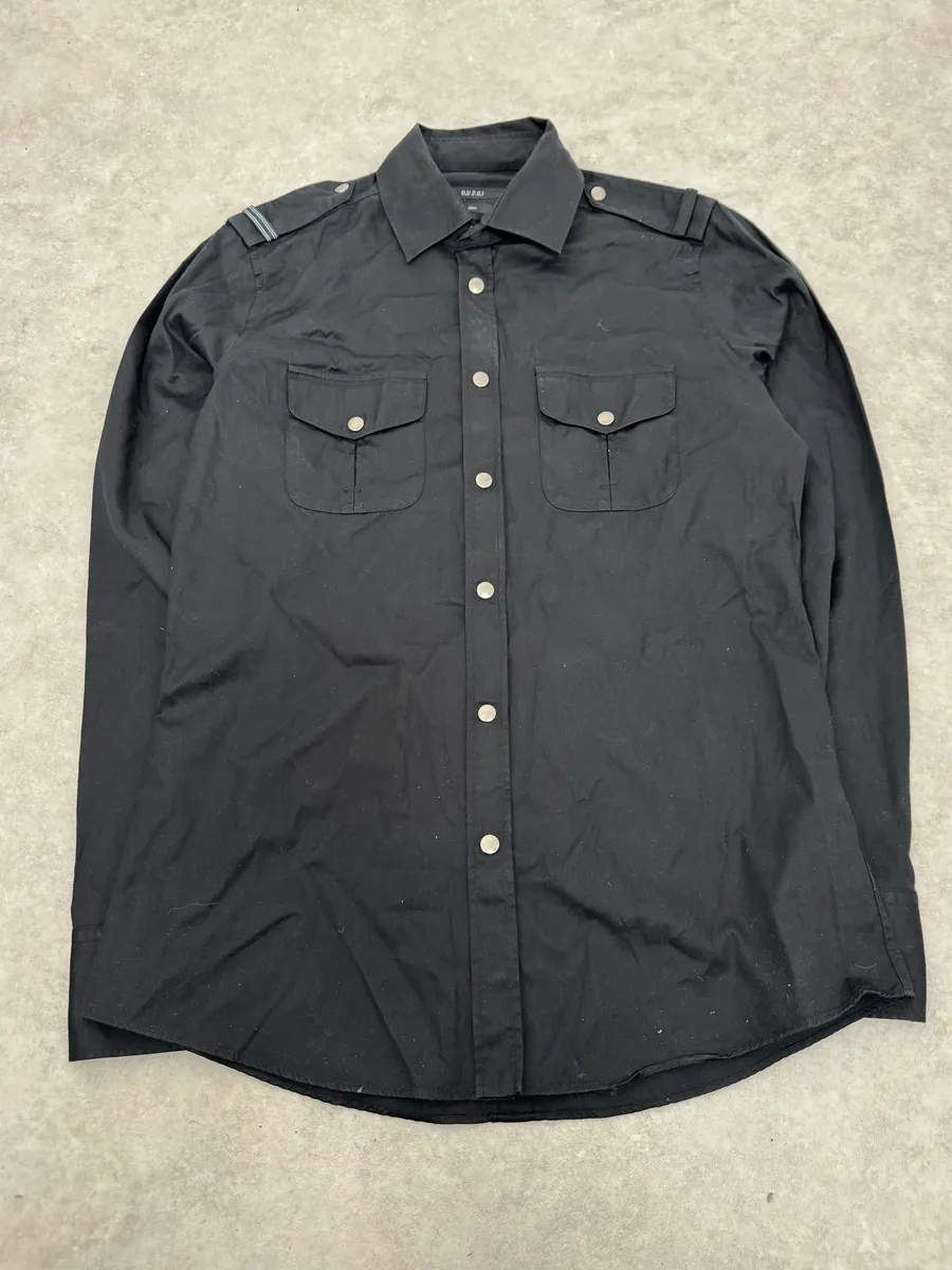 2000s Gucci Black Officer Shirt - Image 4