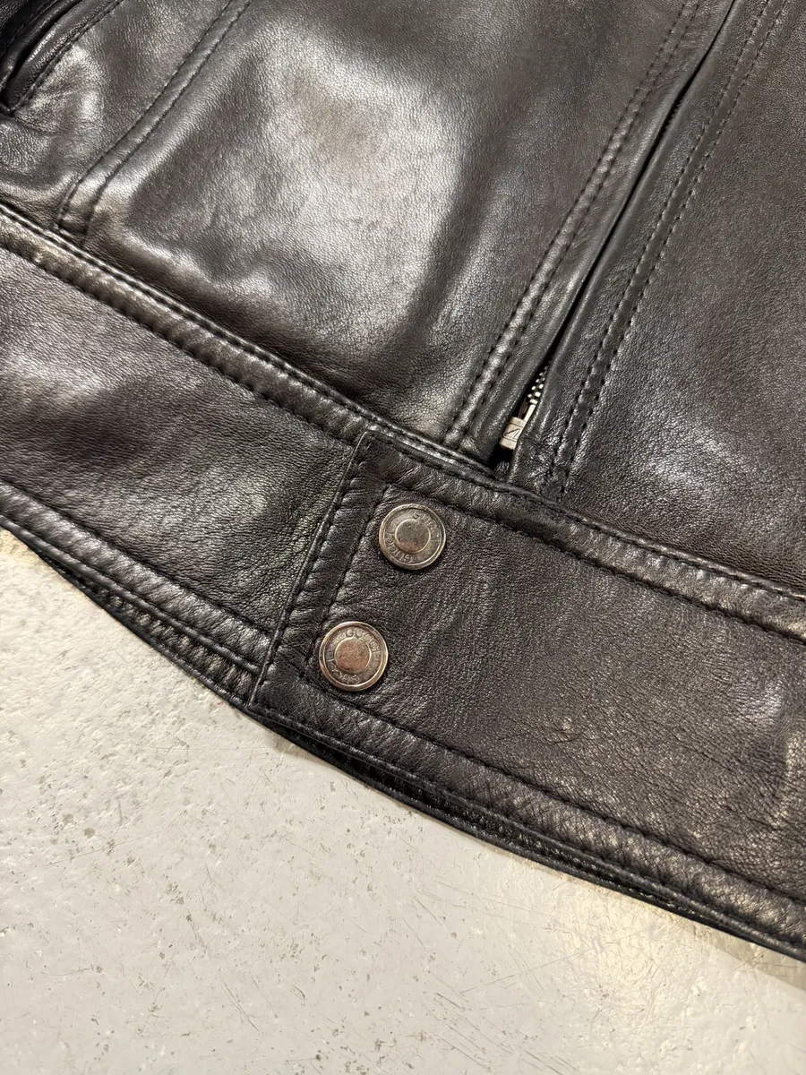 2000s Gucci Black Padded Biker Leather Jacket by Tom Ford - Image 13