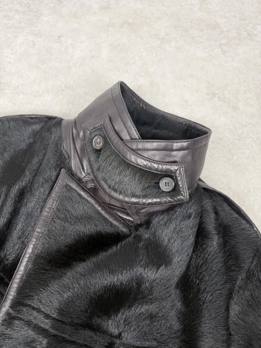 2000s Gucci Black Premium Fur Long Royal Coat - Image 11