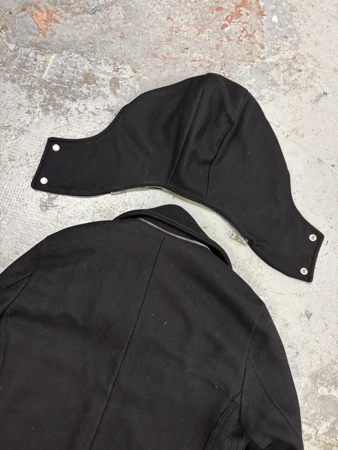 2000s Gucci Black Wool Double-Breasted Coat - Image 7