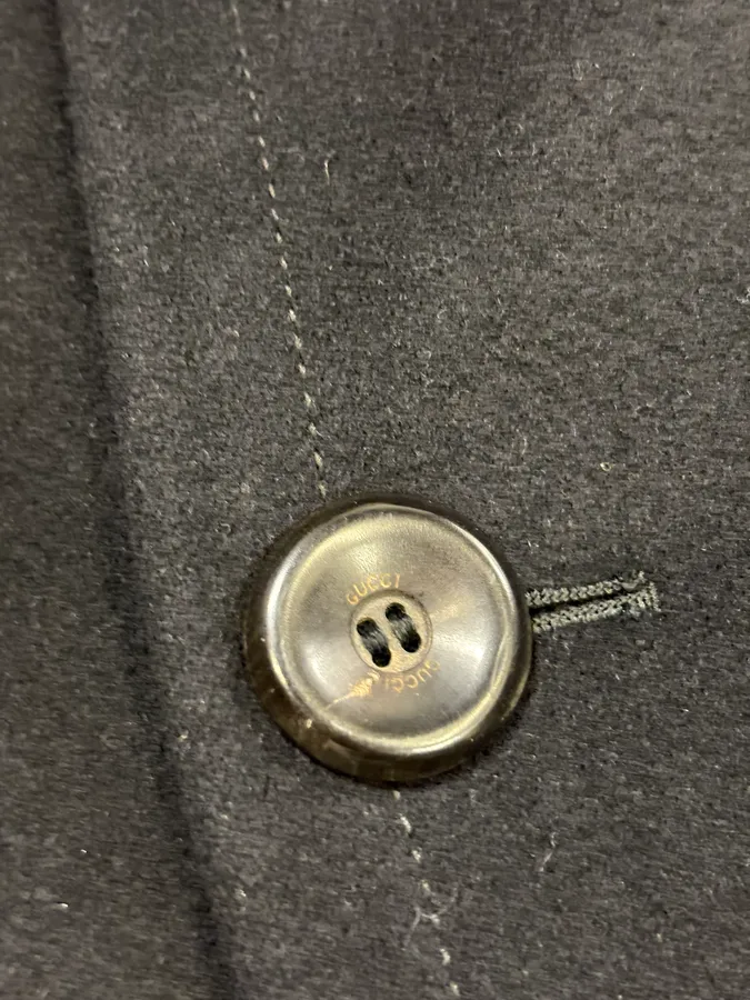 2000s Gucci Black Wool Premium Classy Long Coat - Image 7