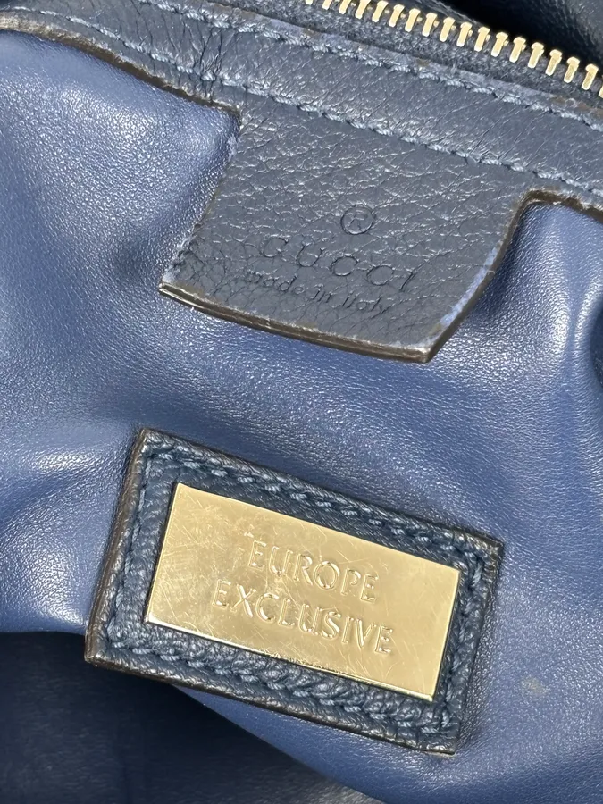 2000s Gucci Blue Python Navy Leather Bag by Tom Ford - Image 19