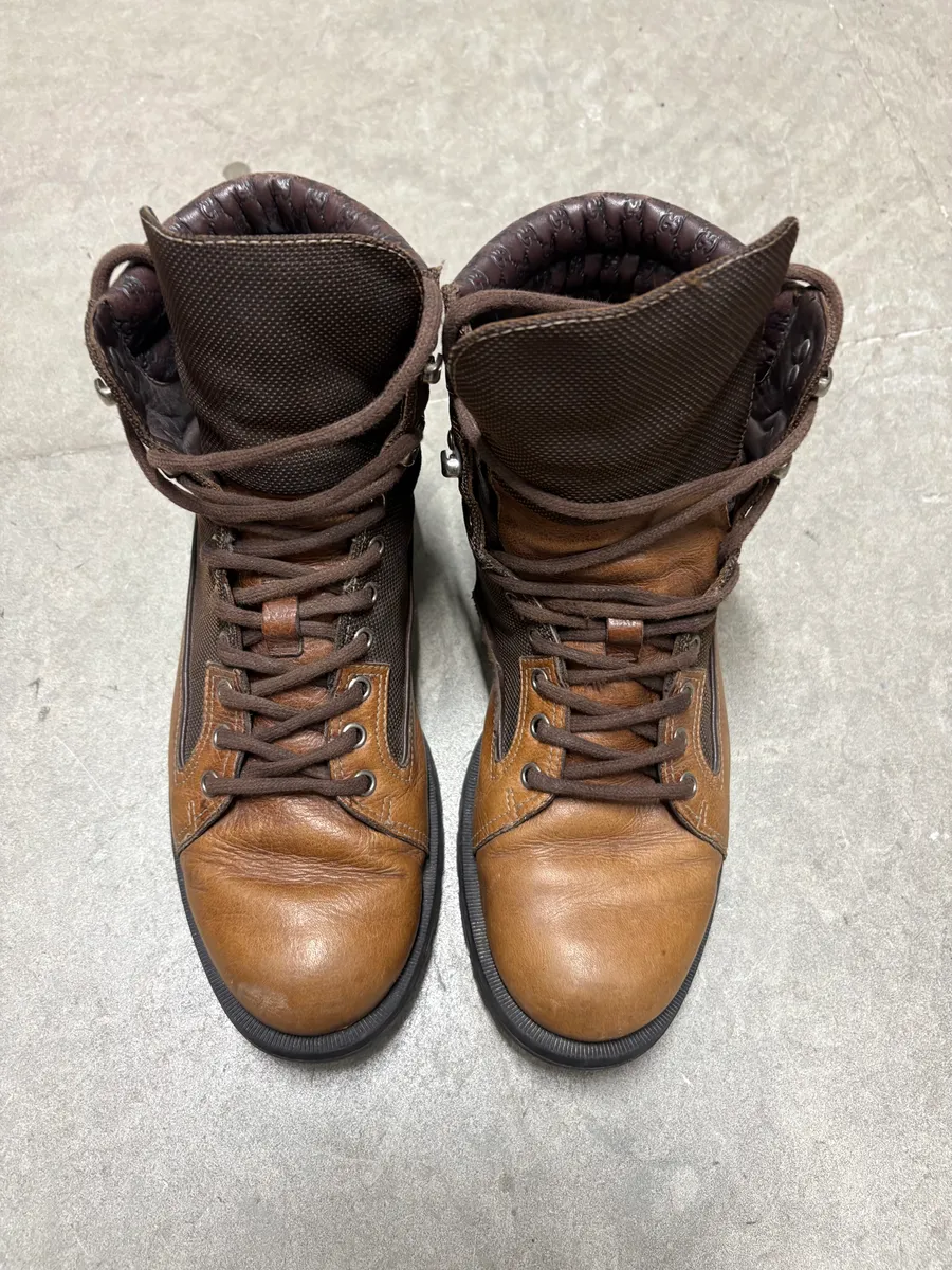 2000s Gucci Brown Hybrid Signature High Boots - Image 2