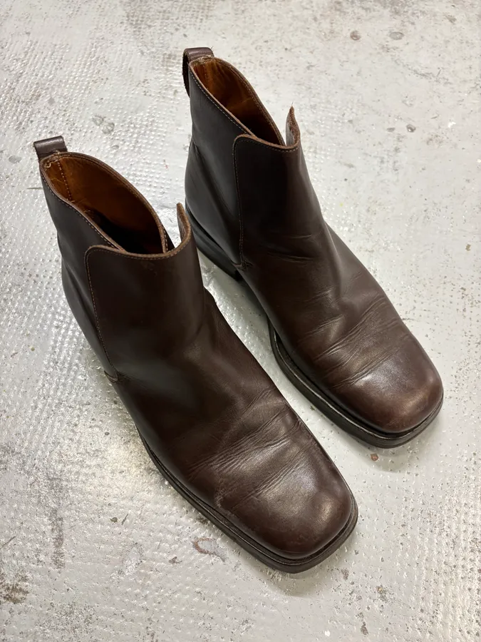 2000s Gucci Brown Leather Ankle Boots - Image 6
