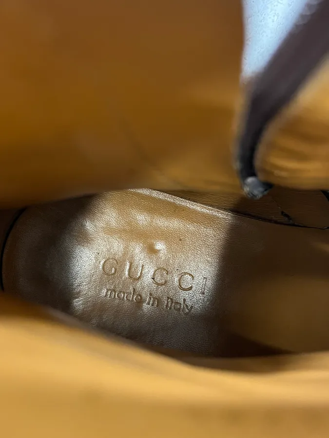 2000s Gucci Brown Leather Ankle Boots - Image 9
