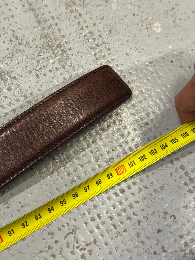 2000s Gucci Brown Leather Belt - Image 7