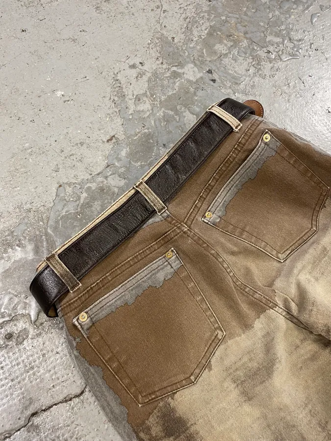 2000s Gucci Brown Leather G Belt - Image 2