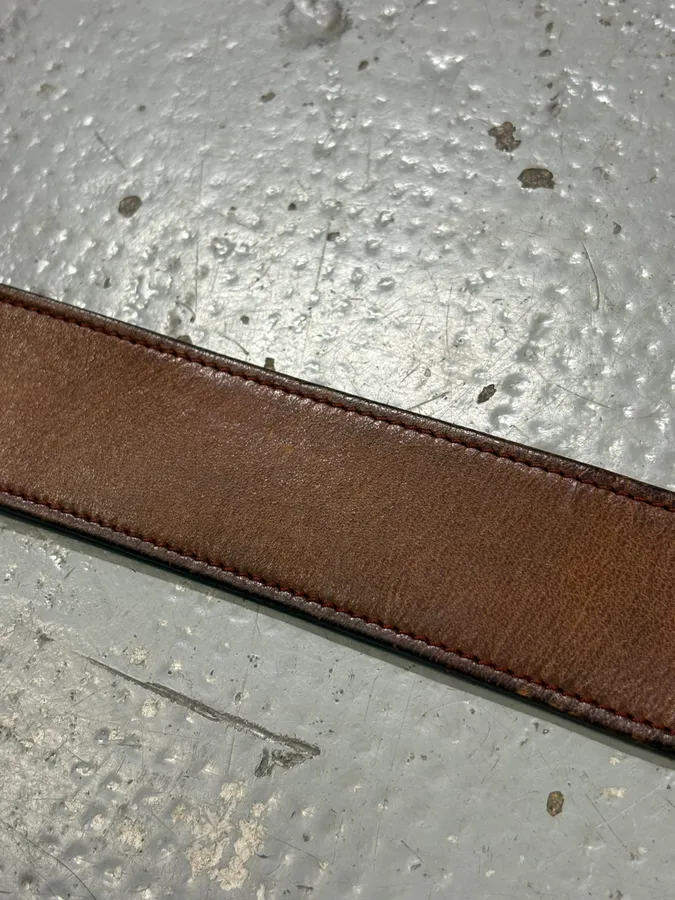 2000s Gucci Brown Leather Propaganda belt by Tom Ford - Image 6