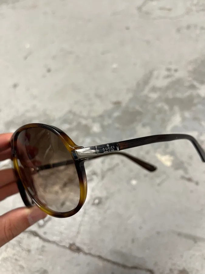 2000s Gucci Brown Sunglasses - Image 9