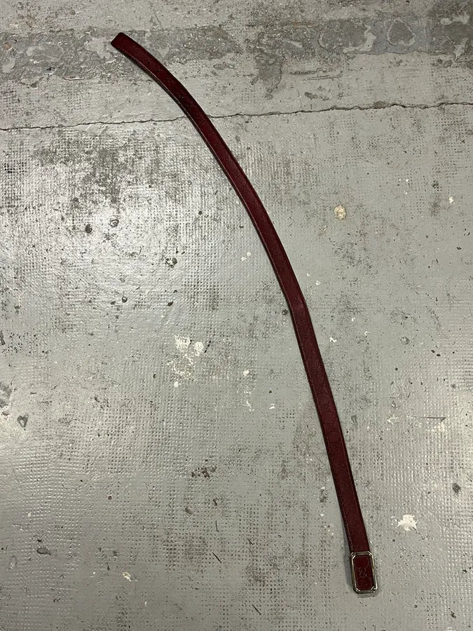 2000s Gucci Burgundy Red Patent Propaganda Leather Belt - Image 8