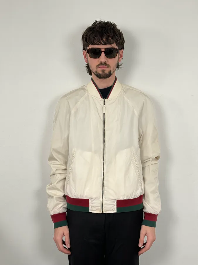 2000s Gucci Creamy White Signature Jacket - Image 2
