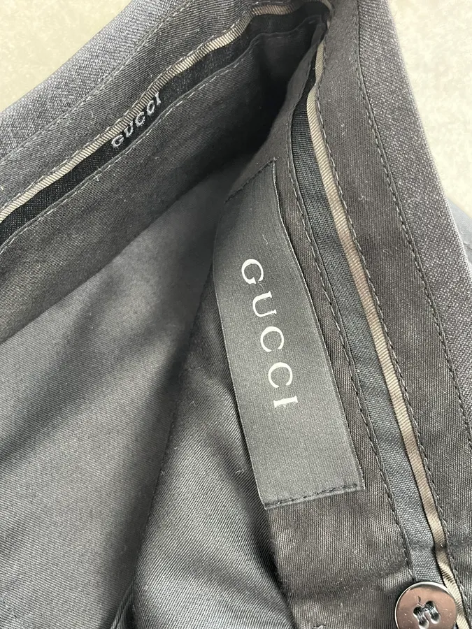 2000s Gucci Dark Grey Regular Tailored Pants - Image 12