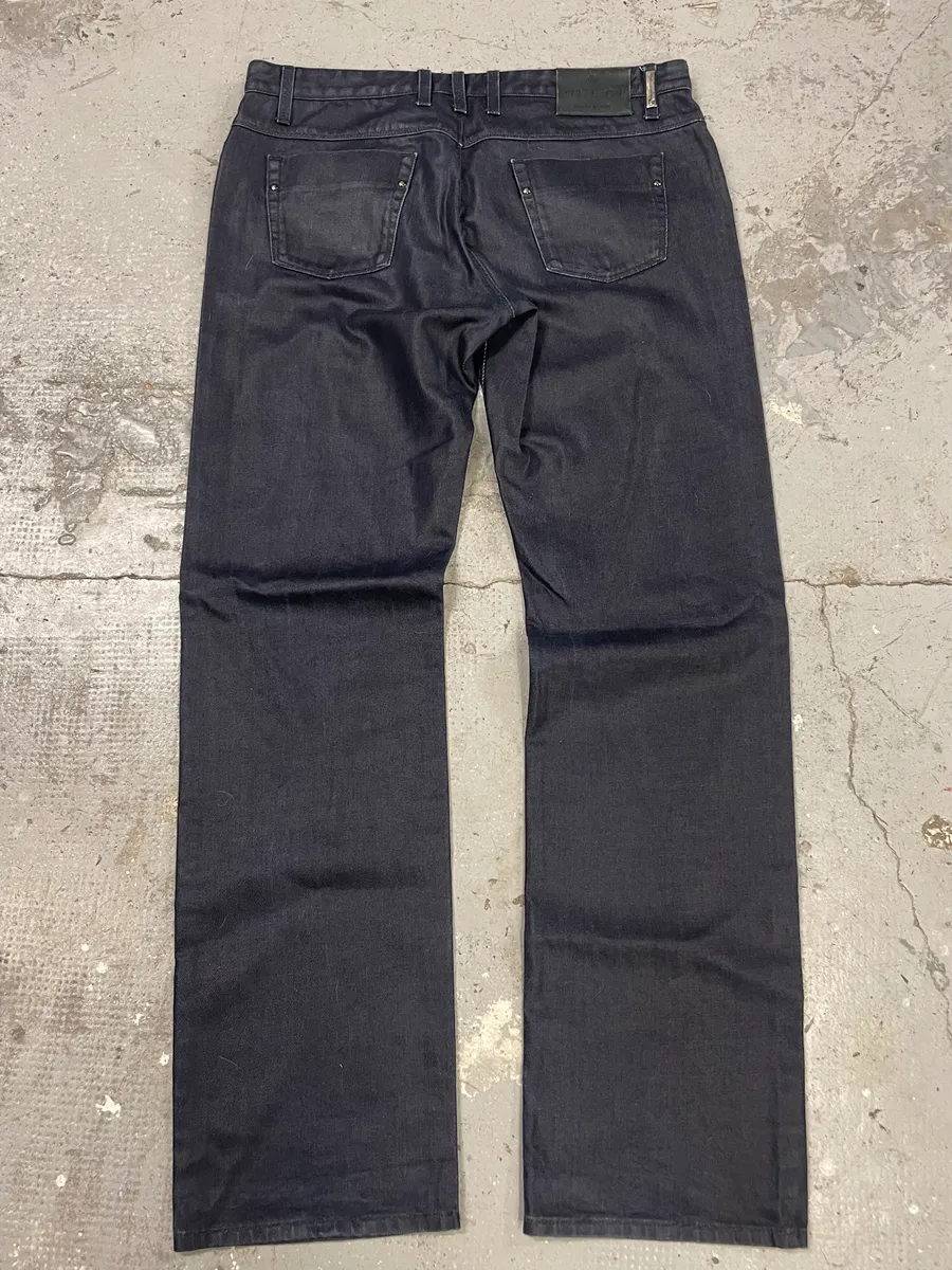 2000s Gucci Dark Waxed Effect Obscure Denim Pants - Image 5