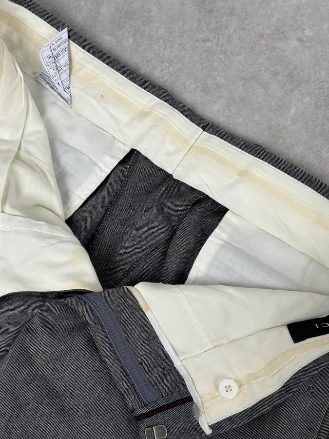 2000s Gucci Grey Classy Tailored Pants - Image 10