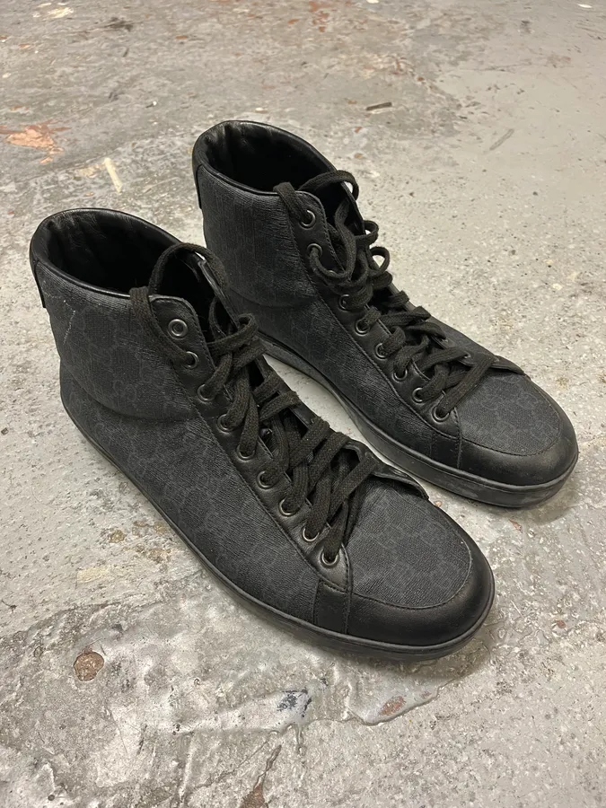 2000s Gucci Monogram High Top Sneakers - Image 4