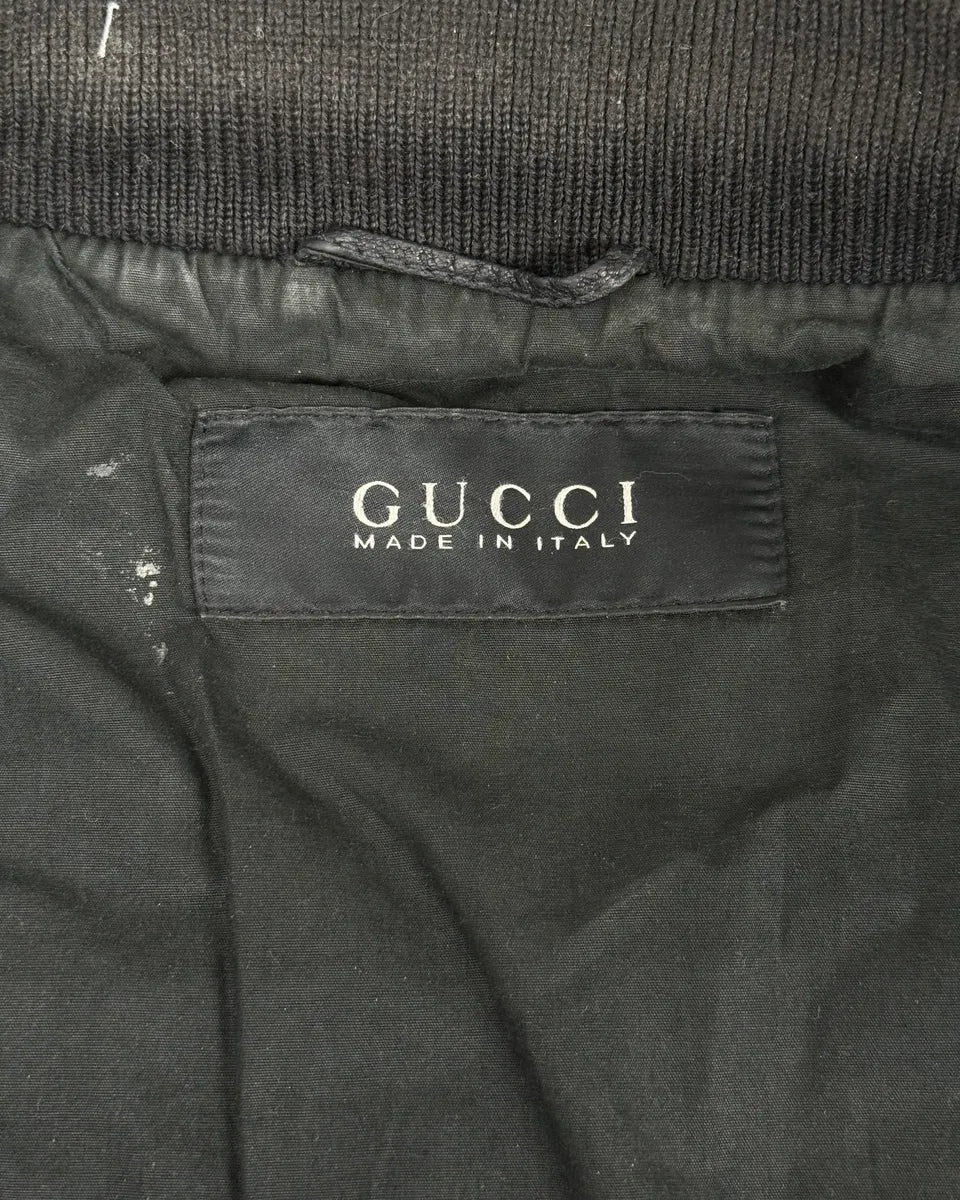 2000s Gucci Multi Zip Black Biker Leather Jacket - Image 10