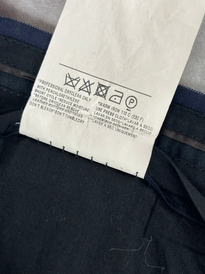 2000s Gucci Navy Pinstriped Viscose Classy Pants - Image 13
