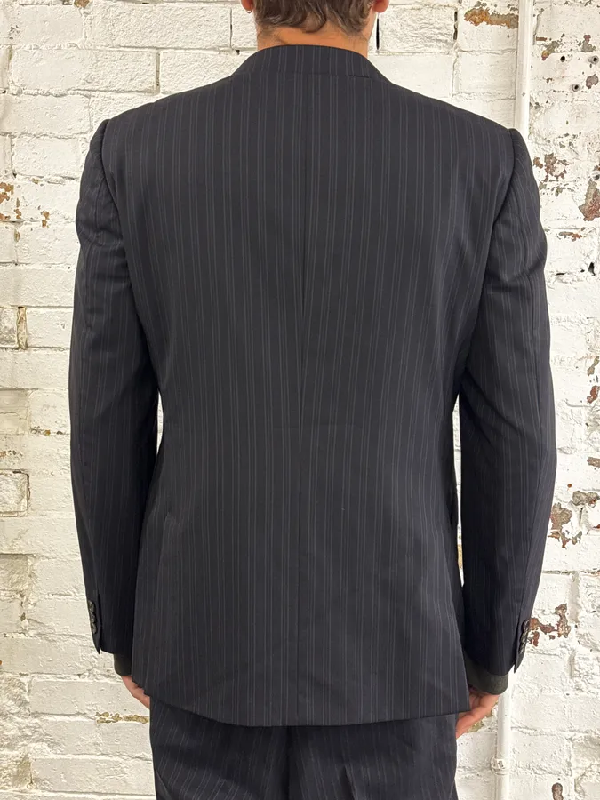 2000s Gucci Navy Striped Wool Blazer & Pants Set by Tom Ford - Image 7