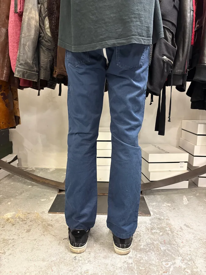 2000s Gucci Navy & White Avant-Garde Slim Pants - Image 5