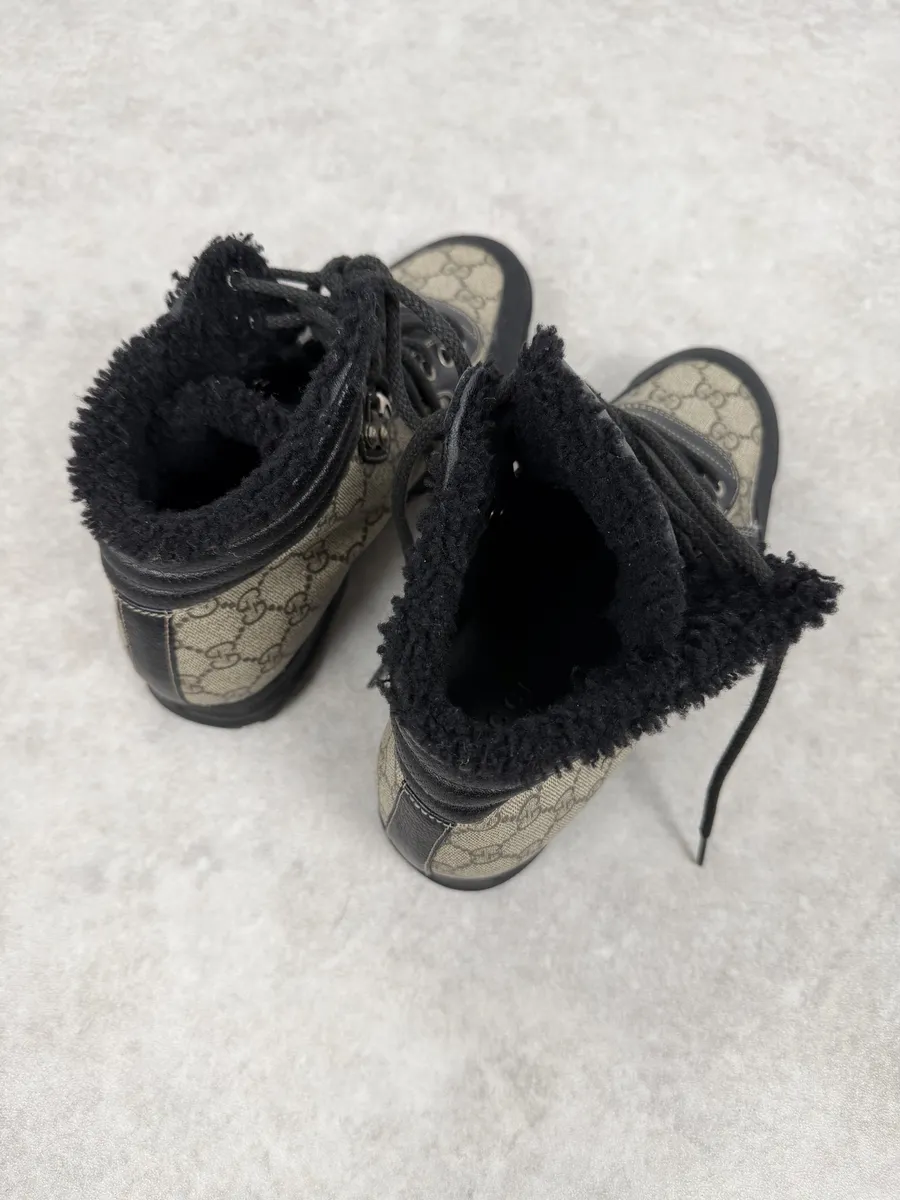 2000s Gucci Nebraska G Propaganda High Fur Boots - Image 8