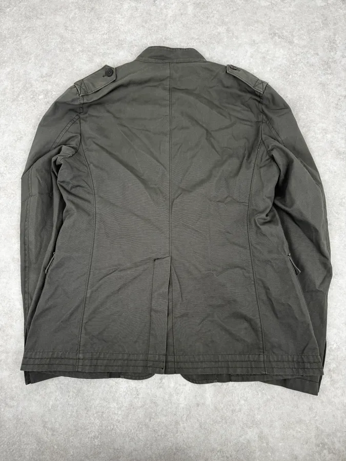 2000s Gucci Olive Green Buttoned Military Jacket - Image 4