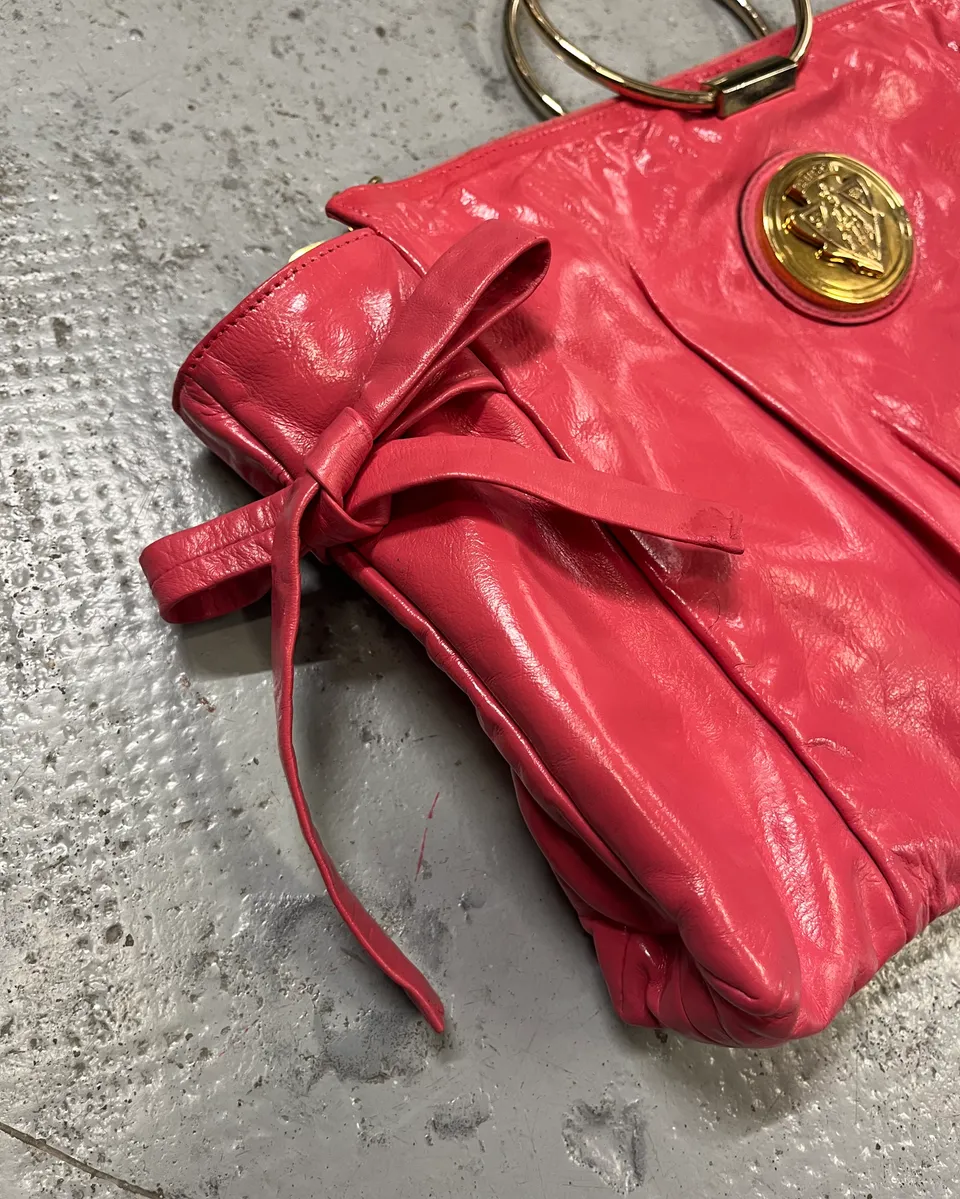 2000s Gucci Pink Leather Hysteria Babouska Handle Bag by Frida Giannini - Image 5