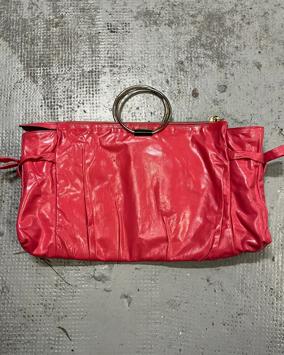 2000s Gucci Pink Leather Hysteria Babouska Handle Bag by Frida Giannini - Image 7