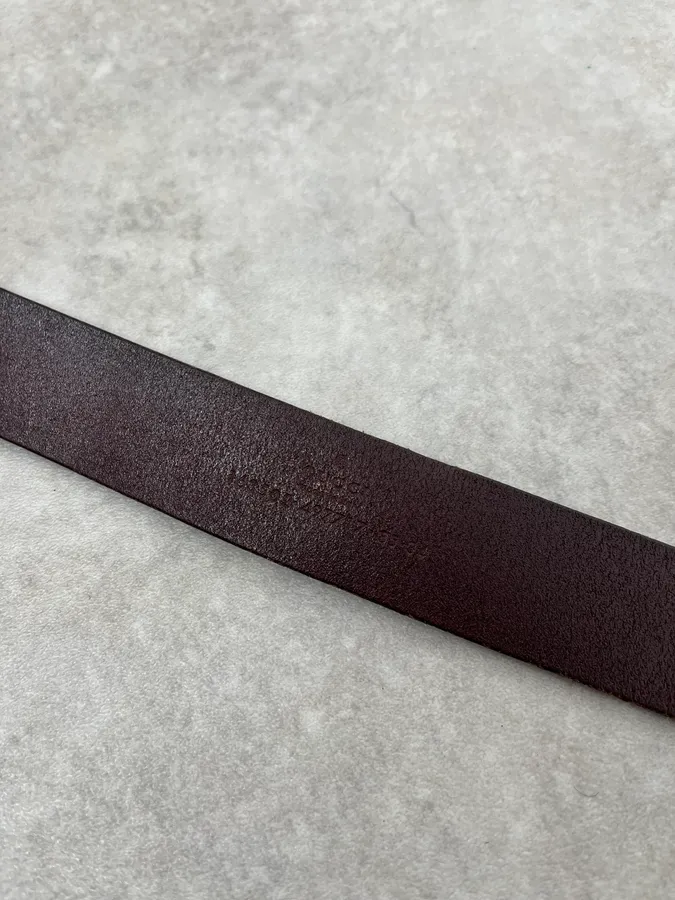 2000s Gucci Signature Brown Leather Belt - Image 8
