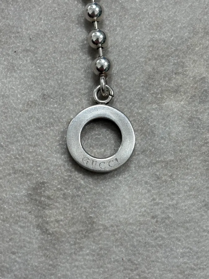 2000s Gucci Silver Bullet Anchor Chain Bracelet - Image 6
