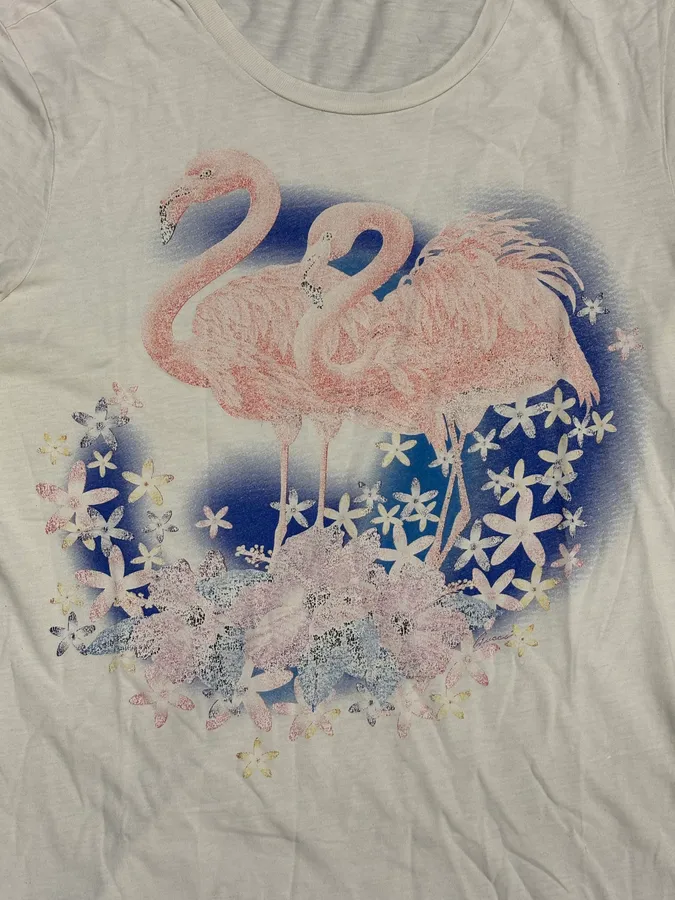2000s Gucci White Flamingo T-Shirt - Image 6
