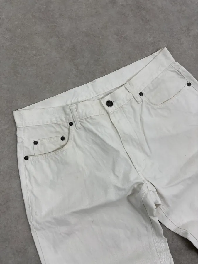 2000s Gucci White Minimalist Denim Jeans - Image 6