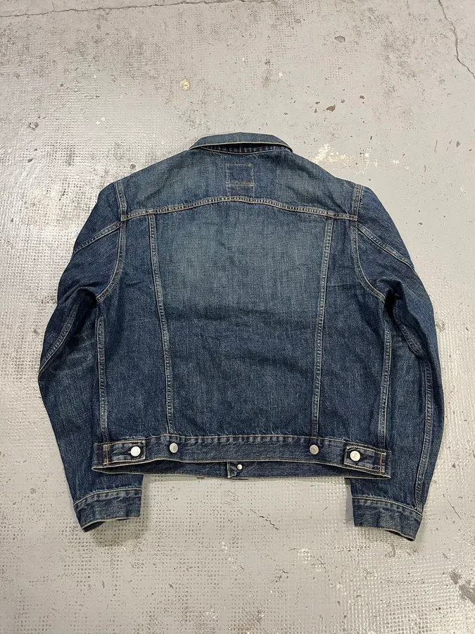2000s Helmut Lang Navy Faded Denim Jacket - Image 7