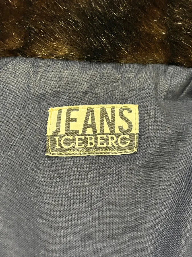2000s Iceberg Brown Faux Fur Leather Zip-up Jacket - Image 10