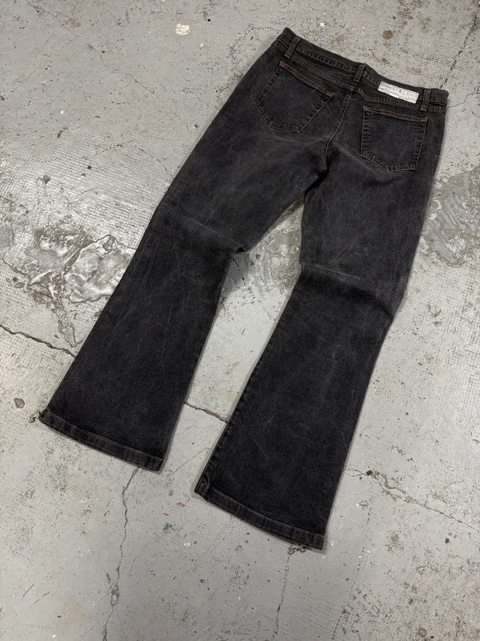 2000s Iceberg Full Zip Grey Denim Jeans - Image 4
