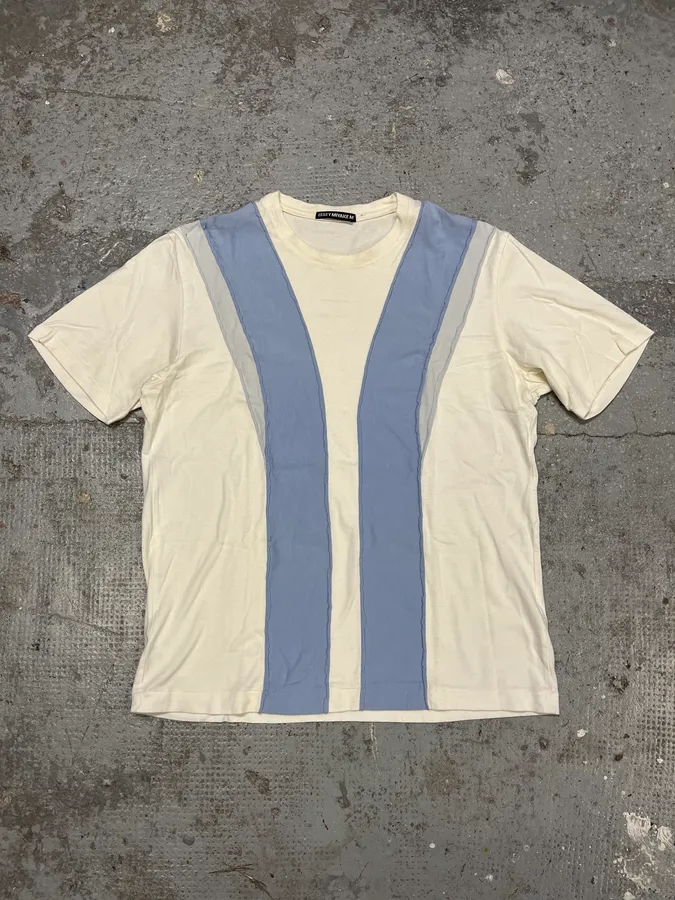 2000s Issey Miyake White Blue T-Shirt